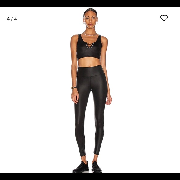 NWT Year of Ours Gloss Football Bra Black Glossy $79 - Picture 7 of 16